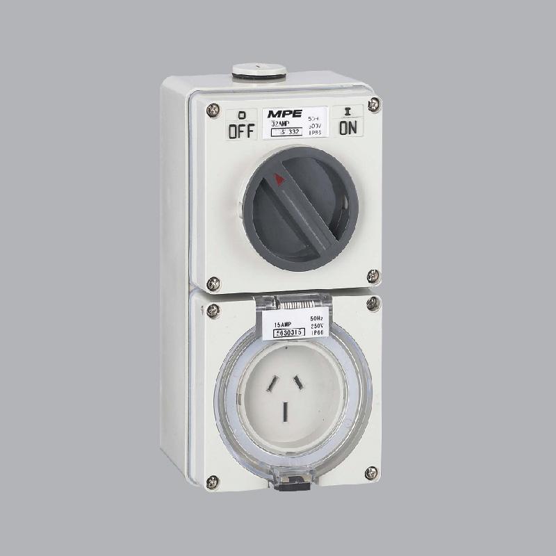 Ổ CẮM KẾT HỢP CÔNG TẮC 3 CỰC IP66 3P-15A / 32A 250V CAO CẤP MPE