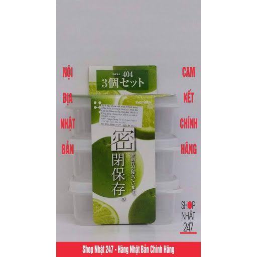 Bộ 3 hộp nhựa chữ nhật 190ml NỘI ĐỊA NHẬT BẢN