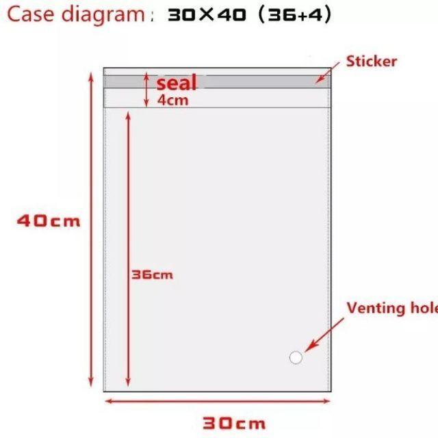 1 lạng túi opp size nhỏ 100g túi bóng kính dán miệng túi tự dính