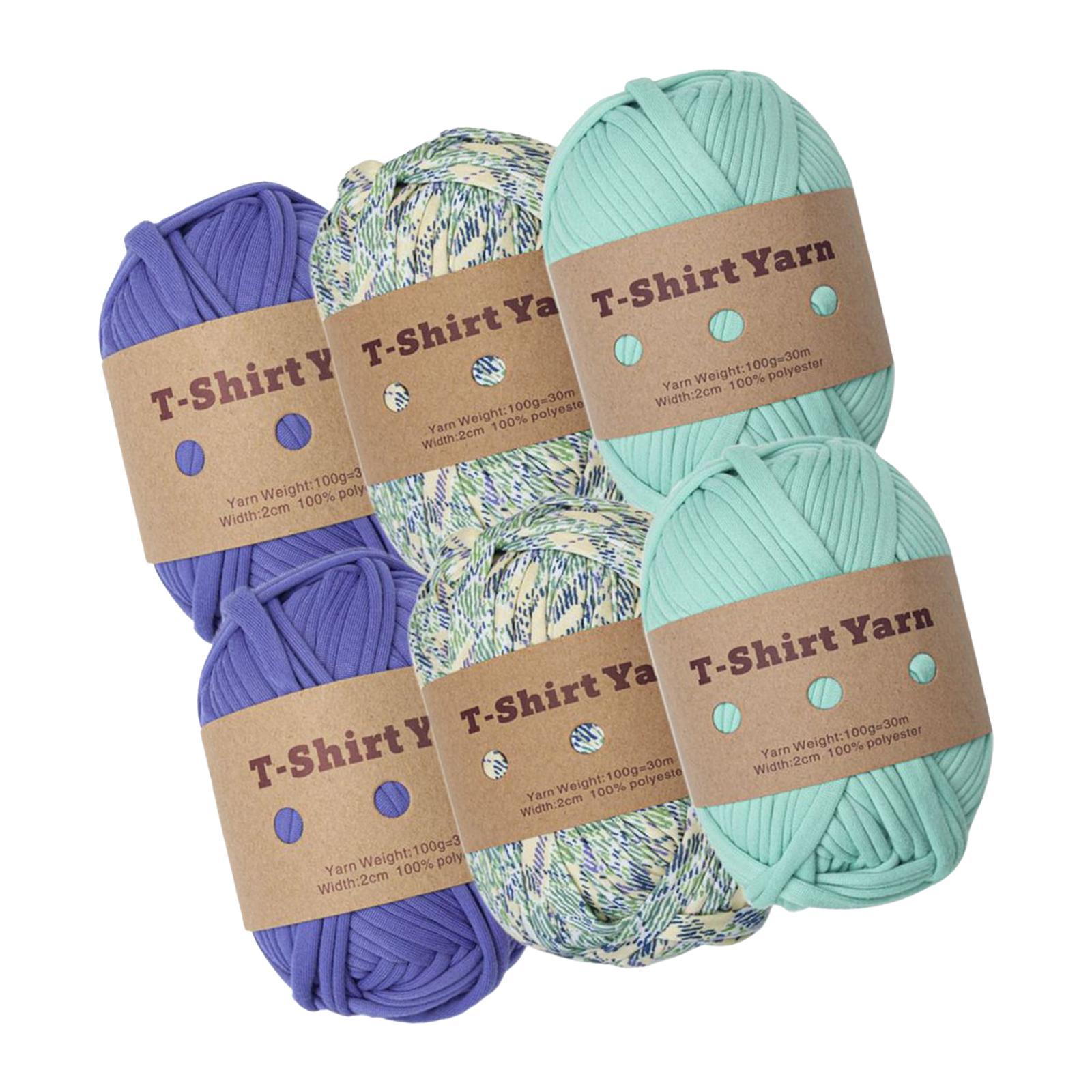 6Pcs T Shirt Crocheting Tube Giant Yarn for Blanket Macrame Pillow