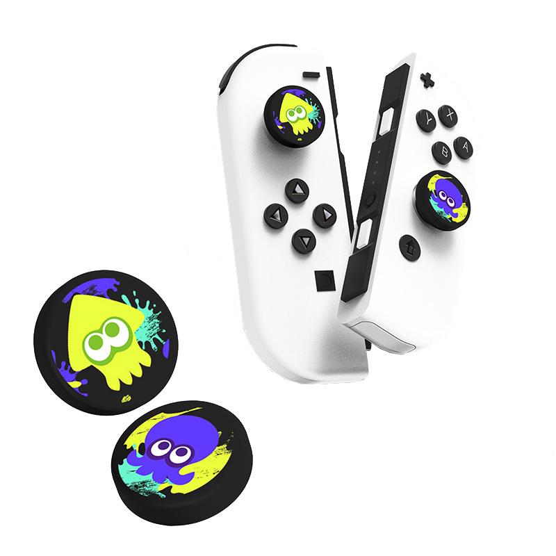 Vỏ bọc ngón tay cái bằng silicon hình con mực bạch tuộc Vỏ cần điều khiển cho Nintendo Switch NS Oled Lite Bộ điều khiển Joy-con Nắp kẹp ngón tay cái Màu sắc: nắp và 2 tay cầm