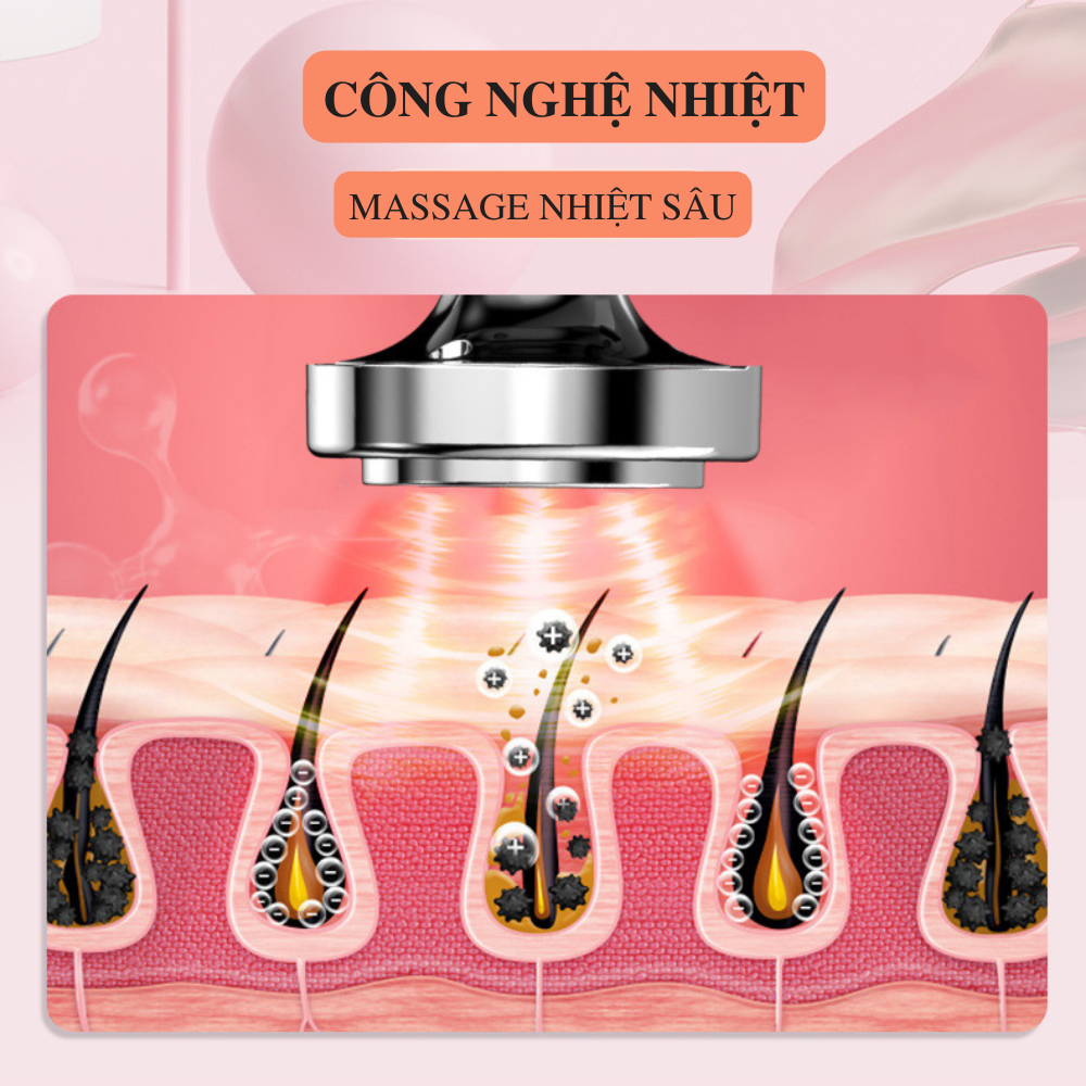 Máy điện di đẩy tinh chất ion âm dương dưỡng trắng da Boorui M80B, máy massage điện di chăm sóc da mặt chuyên nghiệp giúp làm sạch sâu và trẻ hóa làn da - Hàng loại 1