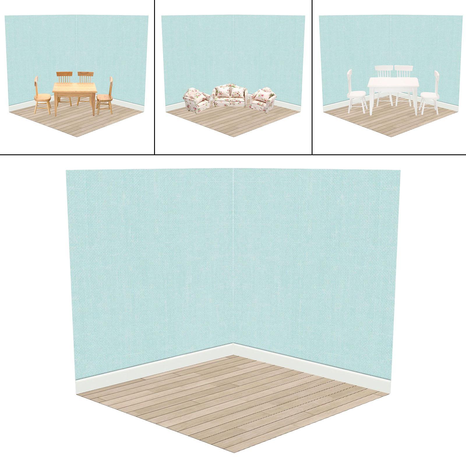 2x 1:12 Dollhouse Display Board Miniature Background Board for Gift Unisex