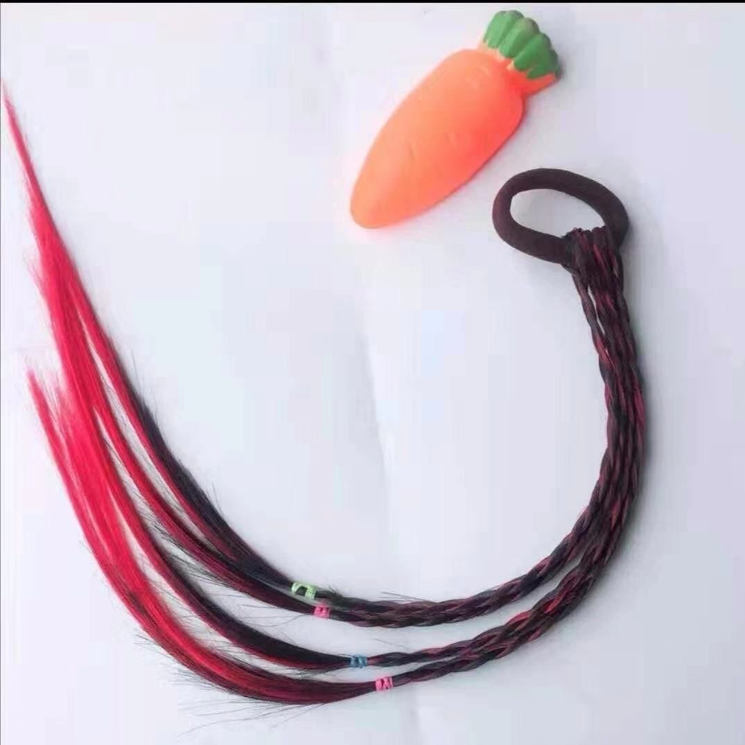 Bộ 4 Tóc giả tết bím nhiều màu xinh xắn dành cho nữ, phụ kiện trang trí tóc nữ
