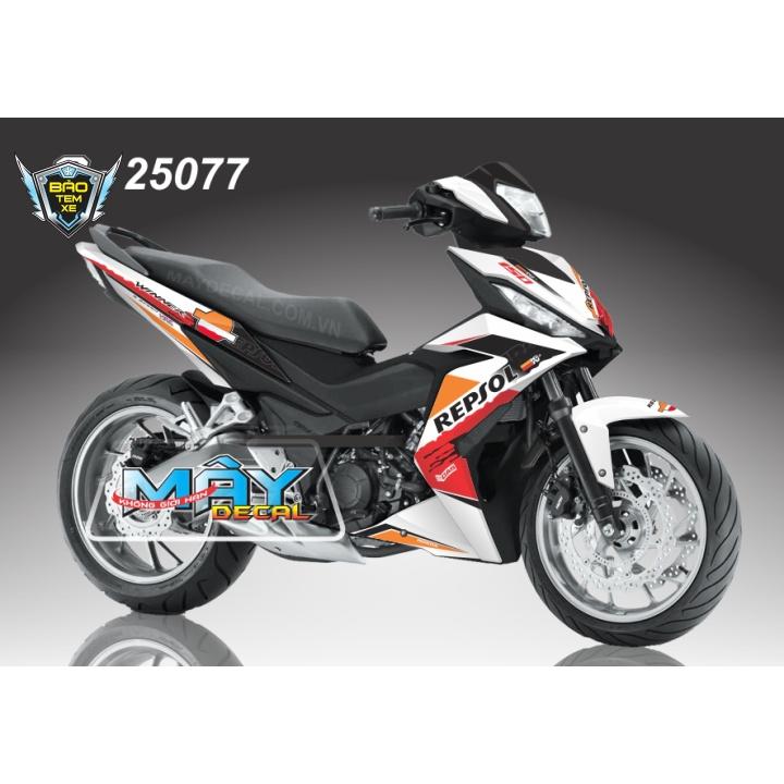 Tem rời dán xe winner Repsol dán xe trắng