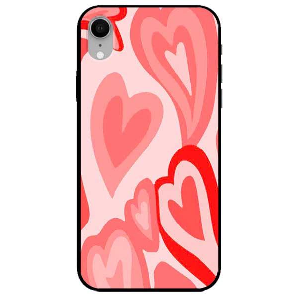 Ốp lưng dành cho iPhone X / Xs / Xs Max / Xr - Tim Viền Hồng