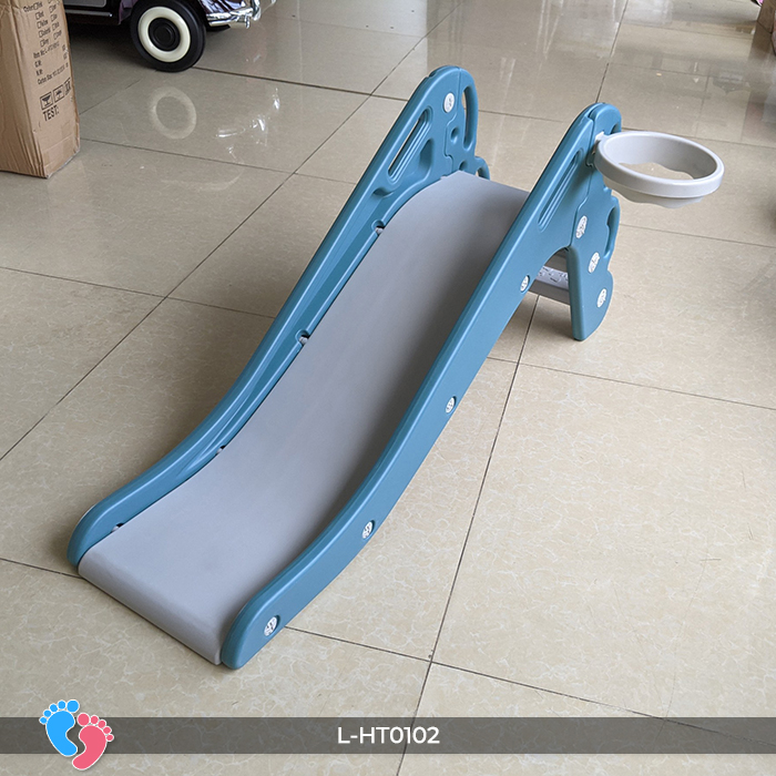 Cầu trượt tuột có ném bóng rổ cho bé BABY PLAZA L-HT0102