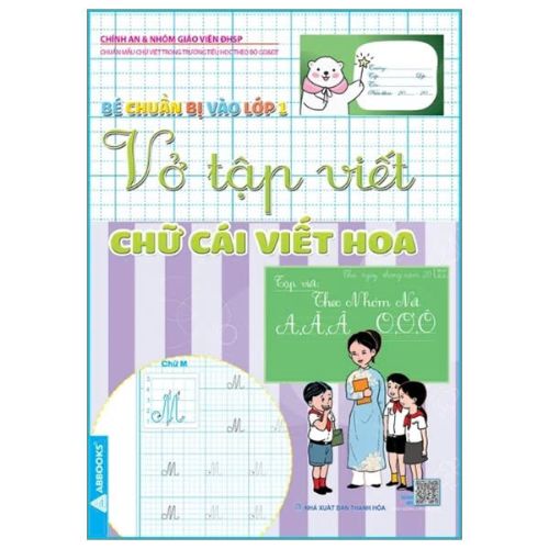 Bộ 4 Cuốn - Bé Chuẩn Bị Vào Lớp 1- Vở Tập Viết Nét Cơ Bản, Viết Thường, Viết Hoa, Chữ Số