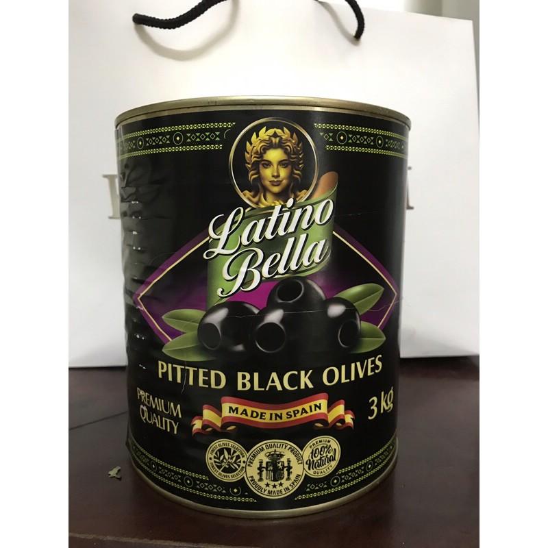 Quả OLIU XANH, ĐEN TÁCH HẠT NGÂM HIỆU LATINO BELLA 3KG/ HỘP