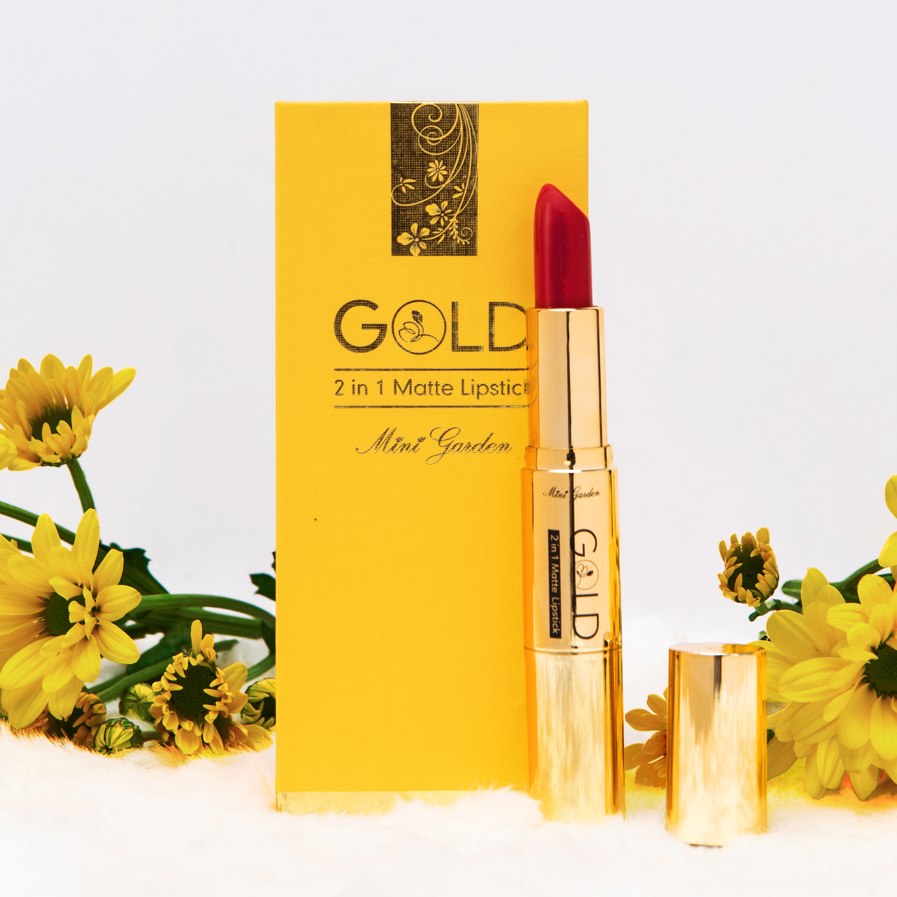 Son GOLD Matte Lipstick 2in1 Mini Garden Màu Hồng Đào