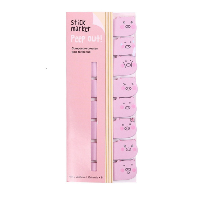 Giấy Note Bookmark (NoteMarker) Hình Heo Xinh