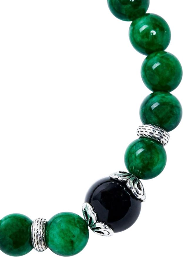 Vòng Tay Đá Cẩm Thạch Sơn Thủy Phối Mã Não Đen Ngọc Quý Gemstones VT19