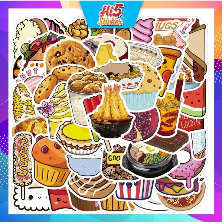 Sticker Hình Dán cao cấp Món Ăn Ngộ Ngĩnh ms#212