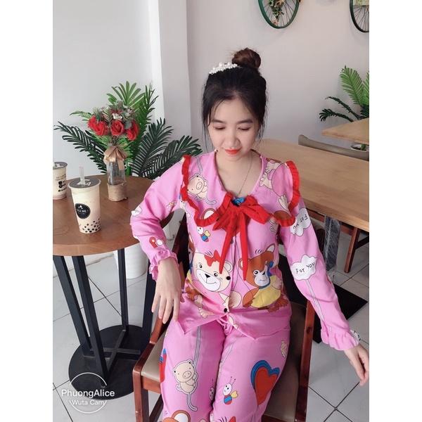 ️FREE SHIP️Đồ bộ tiểu thư tay dài, Đồ bộ tay dài mặc nhà