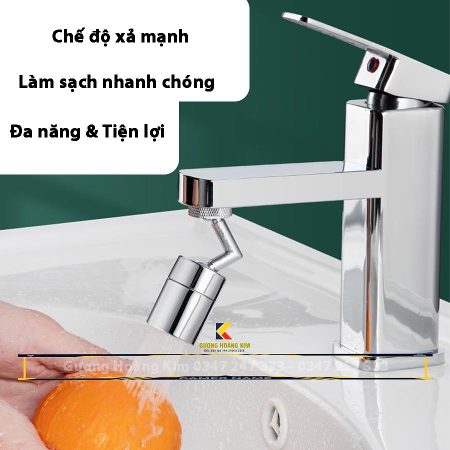 Đầu nói vời nước xoay 720 độ lắp chậu rửa bát chén bồn rửa mặt lavabo với chế độ nước chảy_guonghoangkim