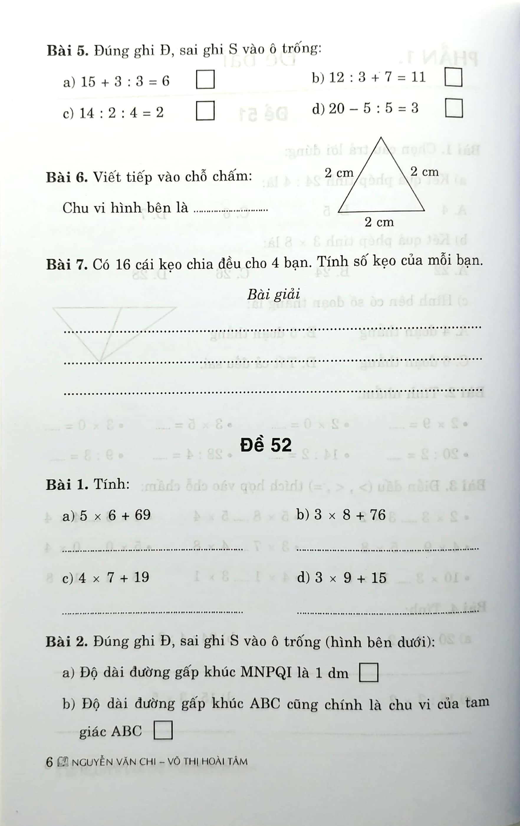 100 Đế Kiểm Tra Định Kì Toán Lớp 2 - Tập 2