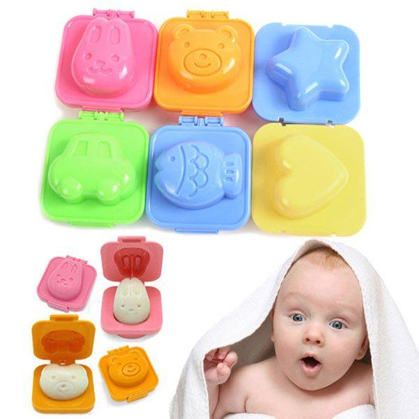 Bộ 6 khuôn ép cơm ép trứng ép bánh dễ thương cho bé - GDHN Loại Tốt