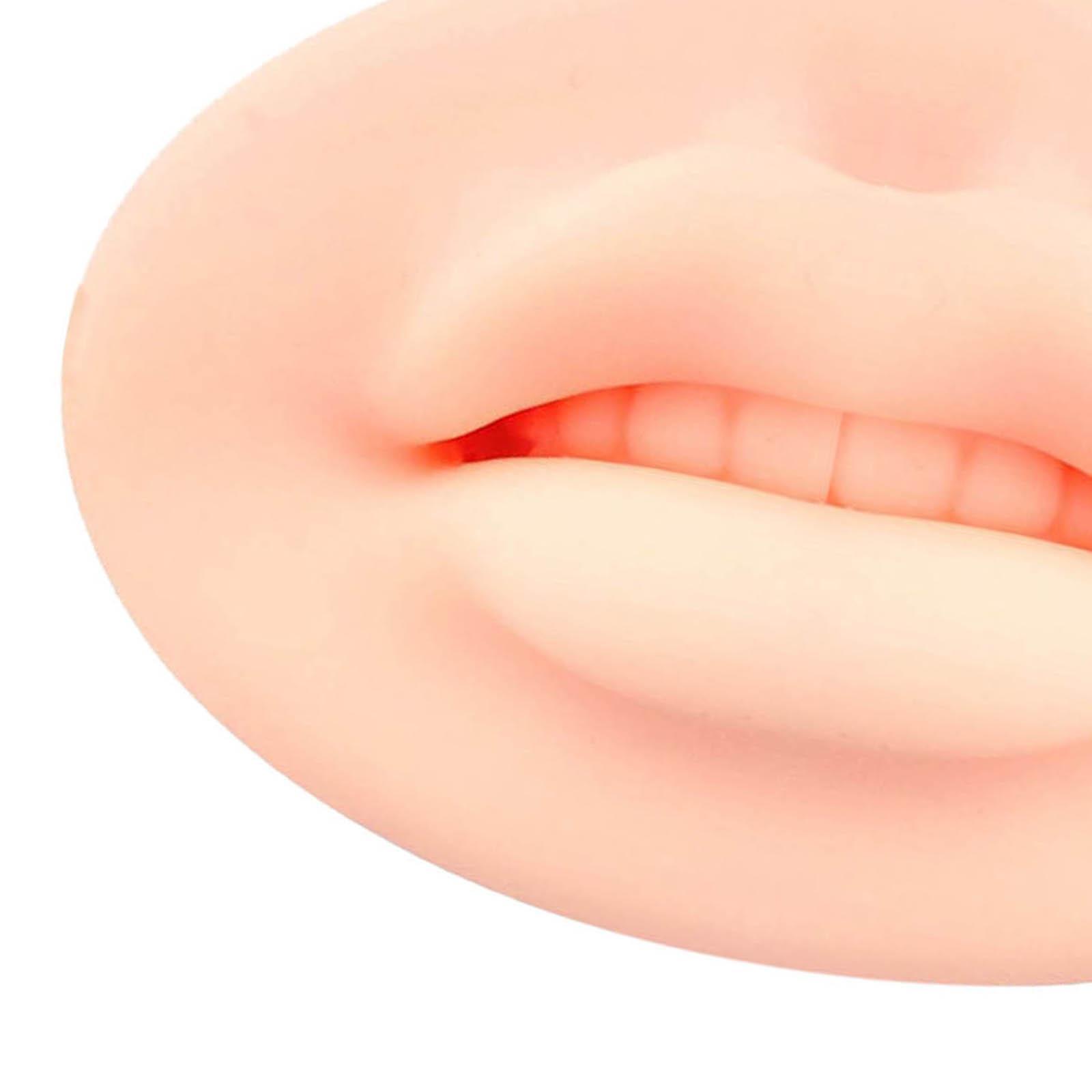 5D Silicone Lips Practice Permanent Soft for Beginners Piercing Practice Light