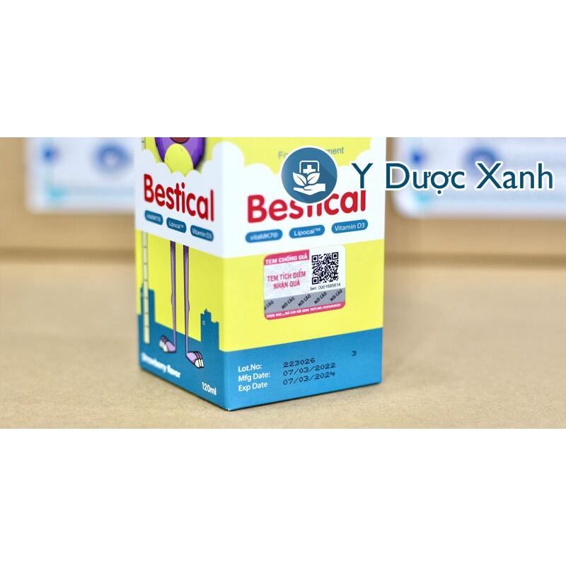 BESTICAL, 120ml, Siro bổ sung canxi, hỗ trợ xương răng cho bé - Y Dược Xanh