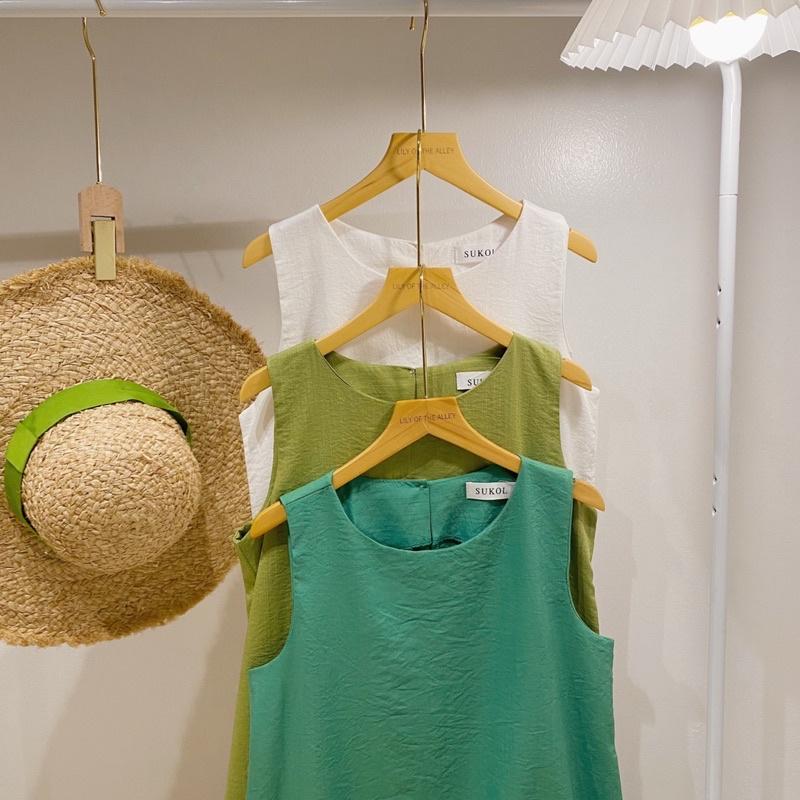 Váy sát nách đũi xẻ tà