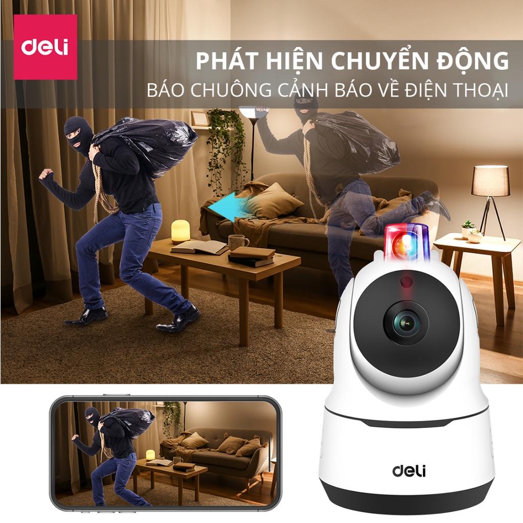 Hình ảnh Camera IP Wifi Deli Full HD 1080P 360 Độ Đàm Thoại 2 Chiều - An Ninh Gia Đình, Văn Phòng - Hàng Chính Hãng - ES102