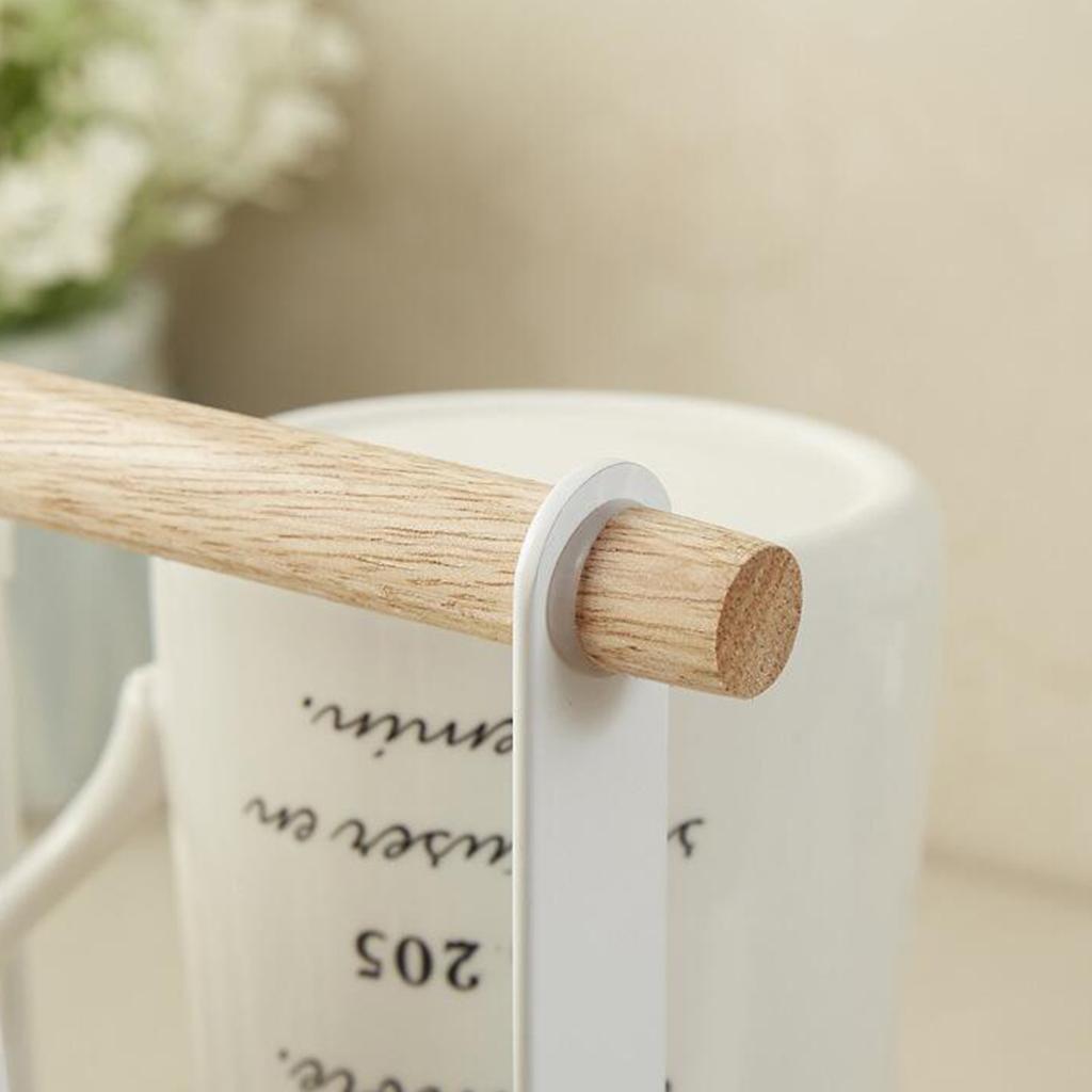 Japanese Cup Holder Metal Mug Rack Kitchen Display Storage Wire 6 Cup Rack