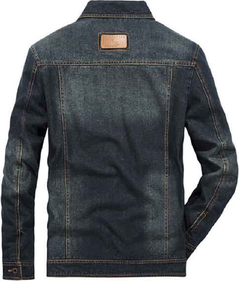 Men's Casual Denim Jacket Cotton Slim Fit Locomotive Jacket