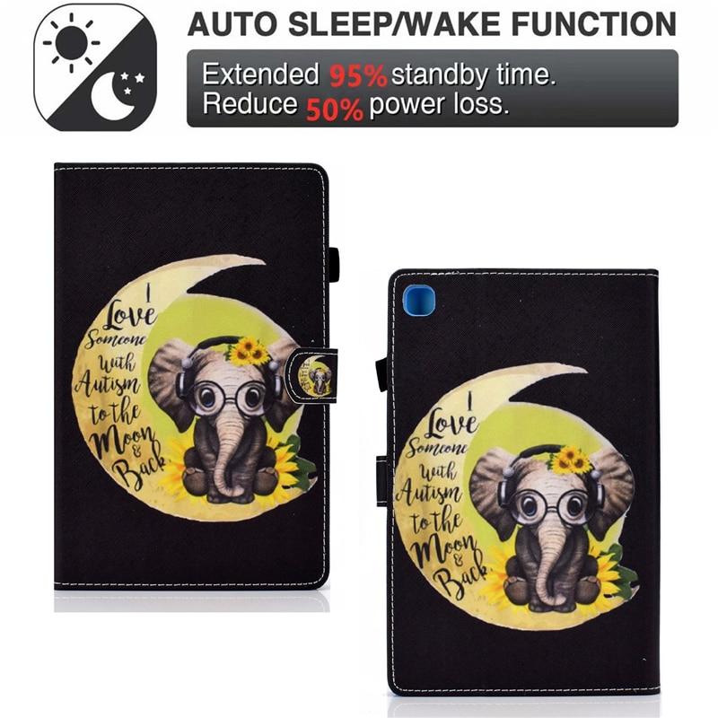 Bao da Cartoon Leather Sleep bảo vệ cho Samsung Galaxy Tab S6 Lite 10.4 inch SM-P610 P615 Samsung Tab S6 Lite