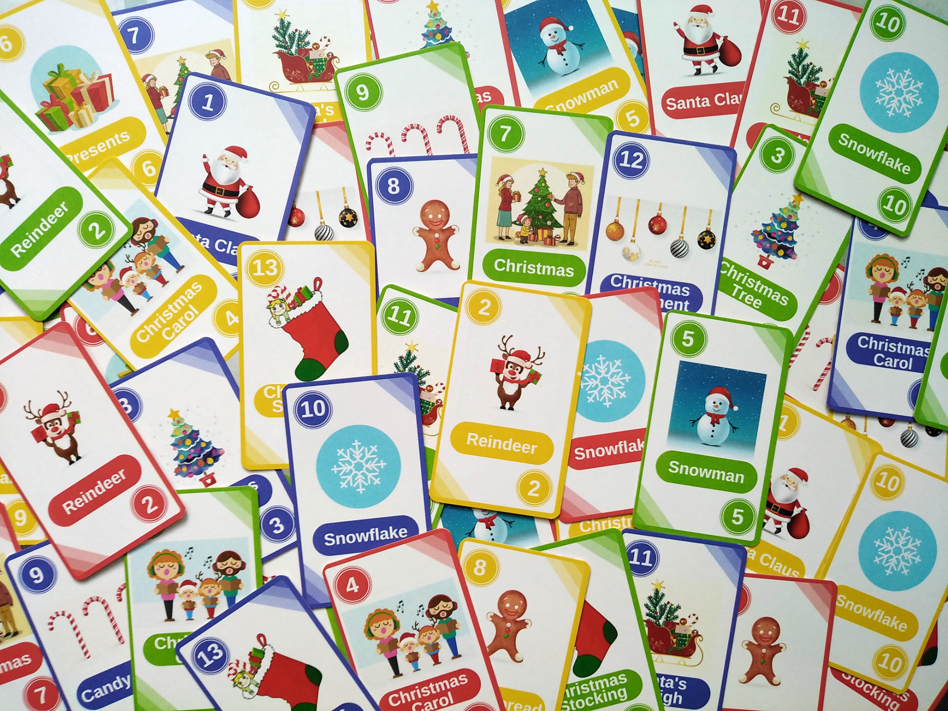 Go Fish Christmas - Boardgame với flashcard học tiếng Anh chủ đề Giáng sinh Noel