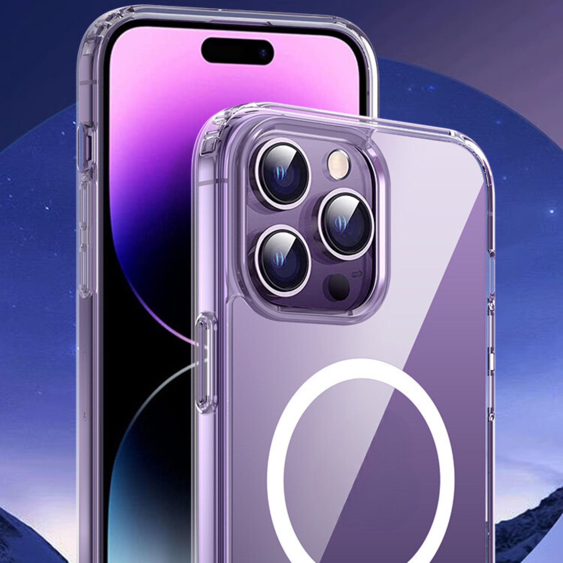 Ốp Lưng Trong Suốt Hỗ Trợ Sạc Từ Tính Dành Cho iPhone 15 Pro Max / 15 Pro / 15 Plus / 15, MIPOW TRANSPARENT - HÀNG CHÍNH HÃNG
