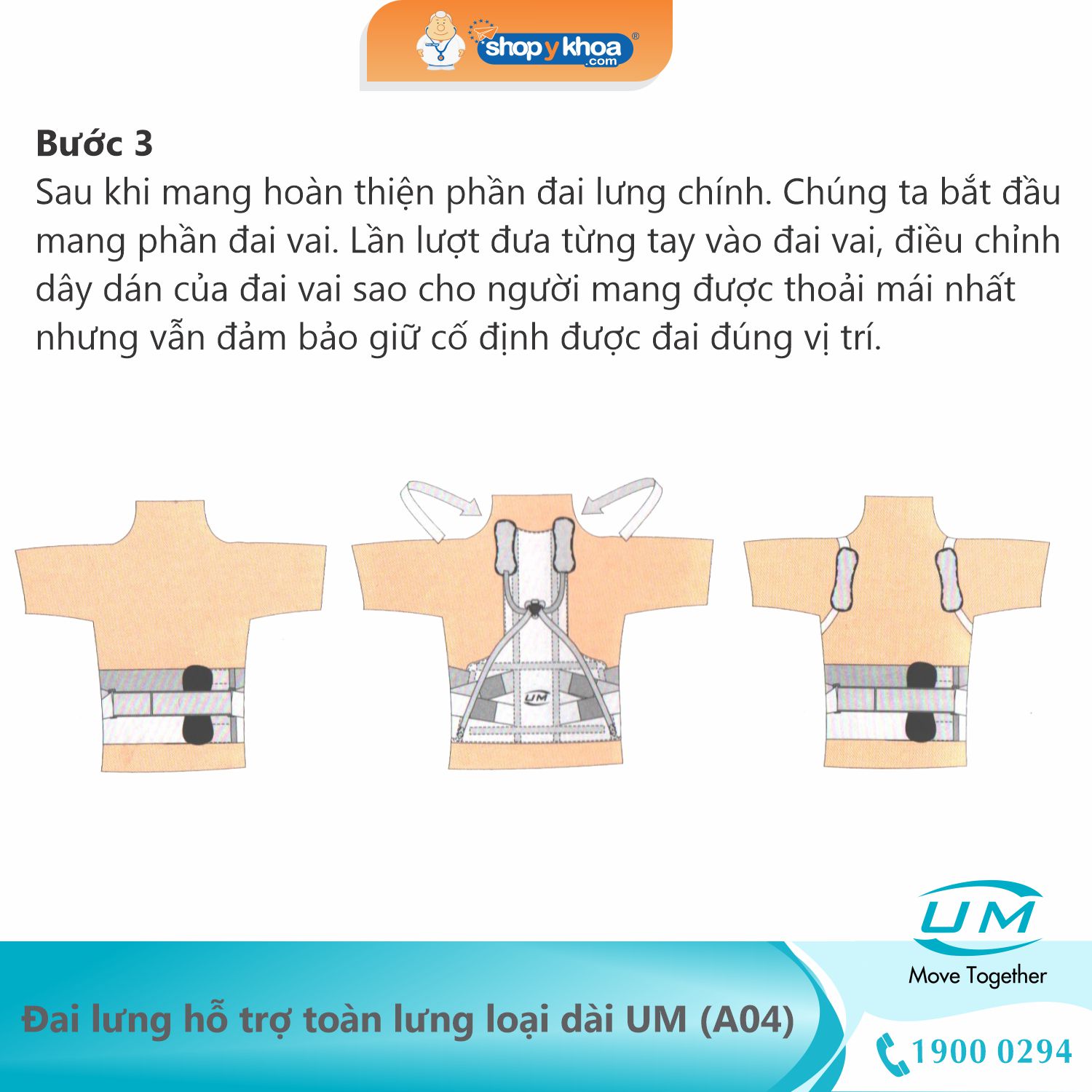 Đai lưng hỗ trợ toàn lưng loại dài United Medicare (A04