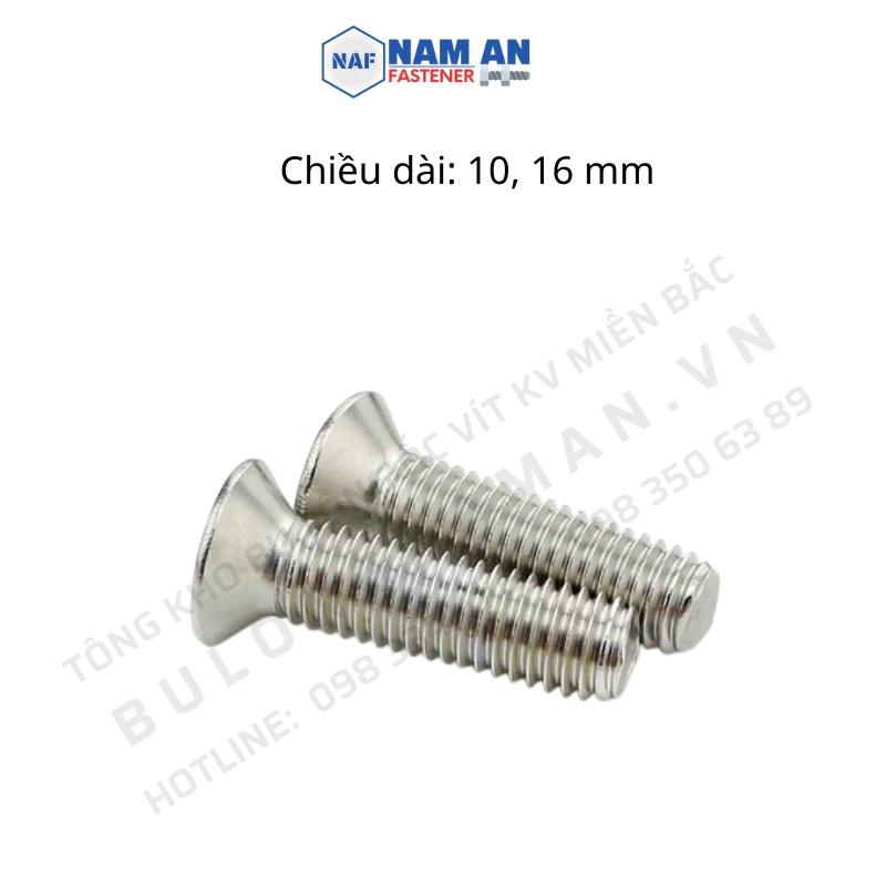 Vít đầu bằng Inox 201 M4x10, M5x10, M5x16, Vít Bake đầu bằng , ốc vít bu lông đầu bằng M4, M5 hàng đẹp, chất lượng