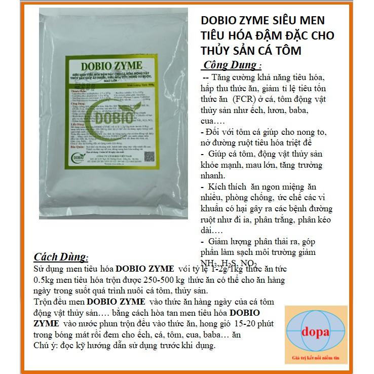 DOBIO ZYME GÓI 500GR DOPA SIÊU MEN TIÊU HÓA ĐẬM ĐẶC CHO THỦY SẢN CÁ TÔM DẠNG BỘT DOPA.COM.VN