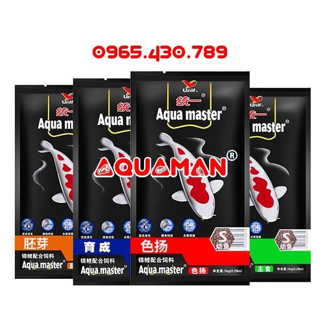 1kg AQUAMASTER AQUA MASTER Thức ăn cao cấp cá koi ( Staple , growth , hi growth , Color Enhancer)