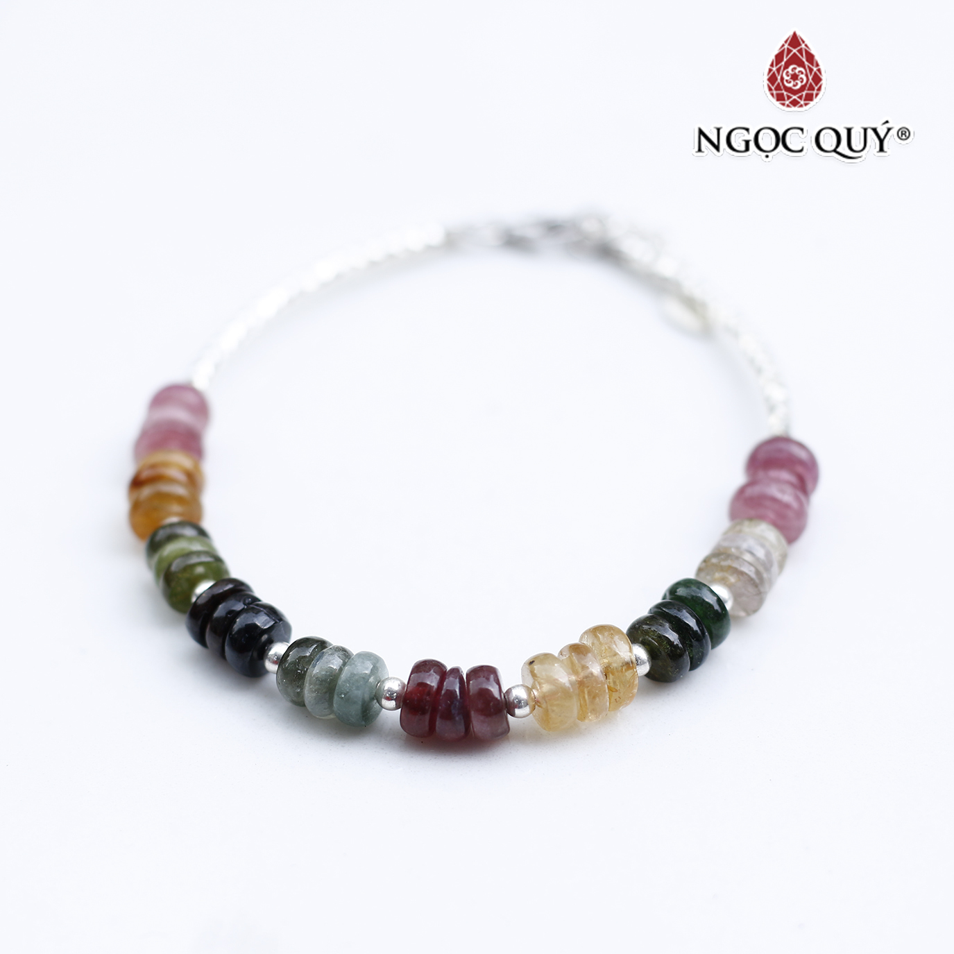 Vòng tourmaline phối bạc 925 - Ngọc Quý Gemstones