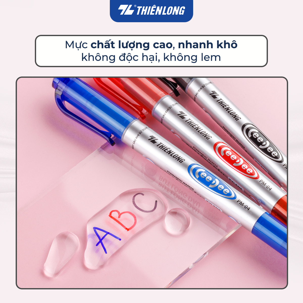 Bộ 10  Bút lông dầu Thiên Long PM-04