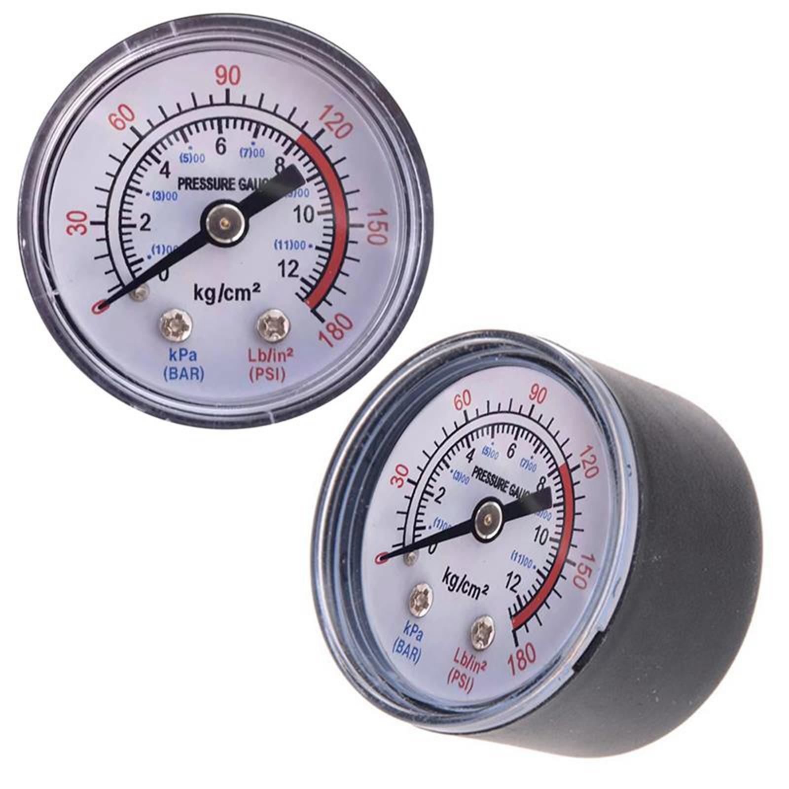 Pressure Gauge 1/8" NPT Bottom Mount Easy to Read Reliable Durable for Air