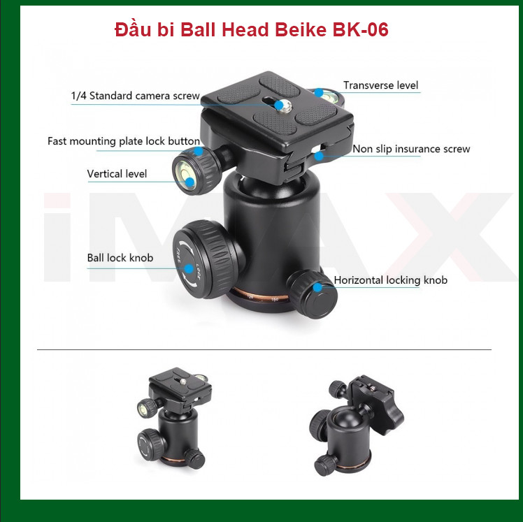 ĐẦU BI BALL HEAD BEIKE BK-06 - HÀNG NHẬP KHẨU