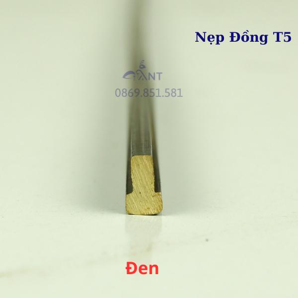 Nẹp Đồng T5 Giả cổ Đen, Nẹp đồng chữ T, Nẹp đồng chống trơn, giá 1m