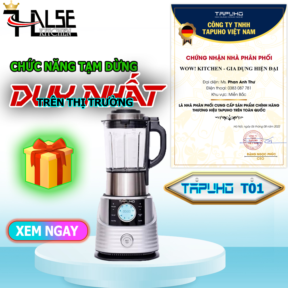 Máy làm sữa hạt, sinh tố TAPUHO T01 - Thương hiệu Đức