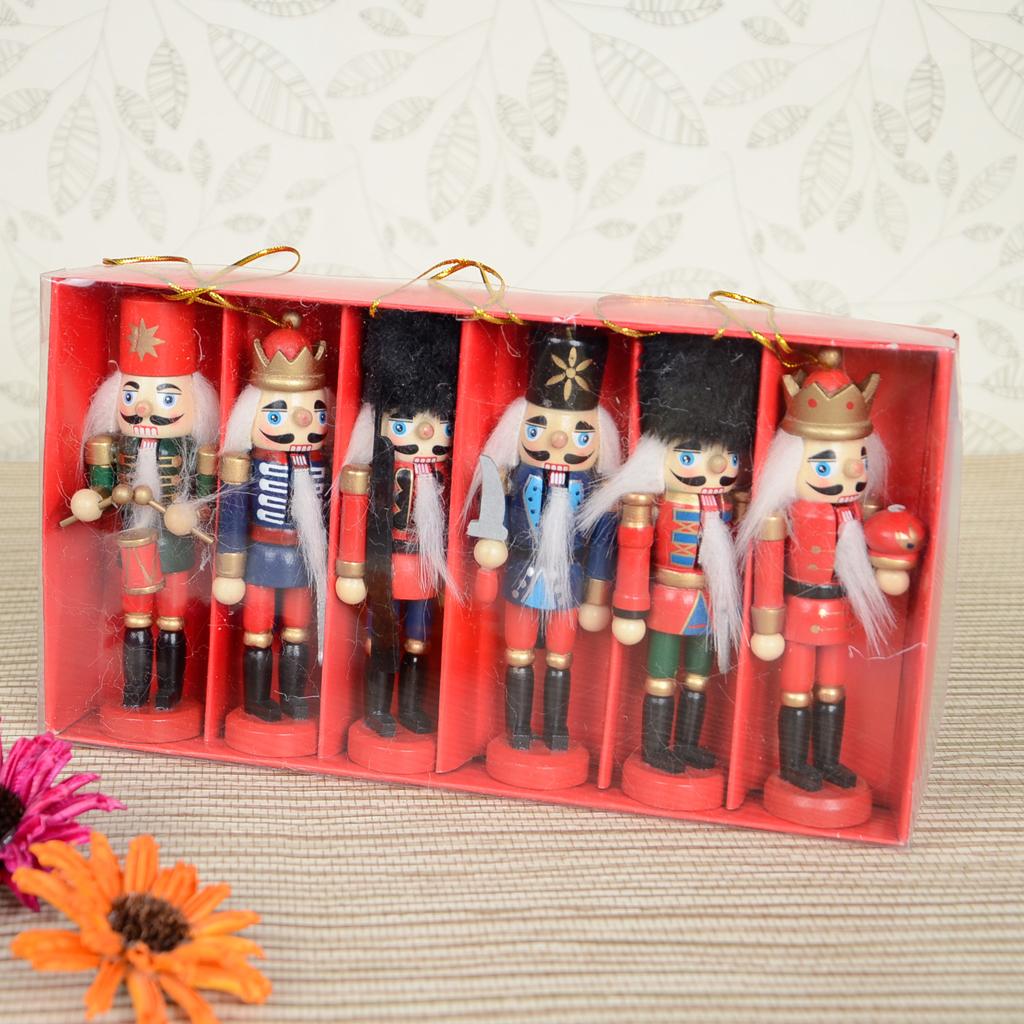 Các Loại Gỗ Handpainted Ngân Khánh Óc Chó Lính Tượng Xmas Trang Trí Orna