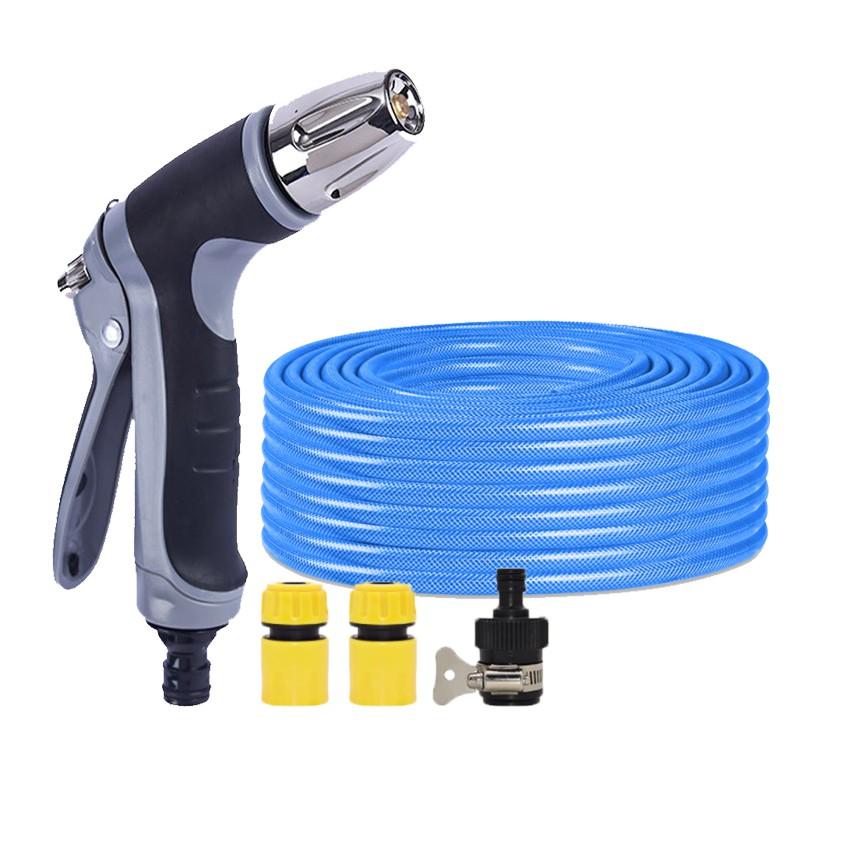 Bộ dây và vòi xịt rửa xe tưới cây tăng áp 15m  206817
