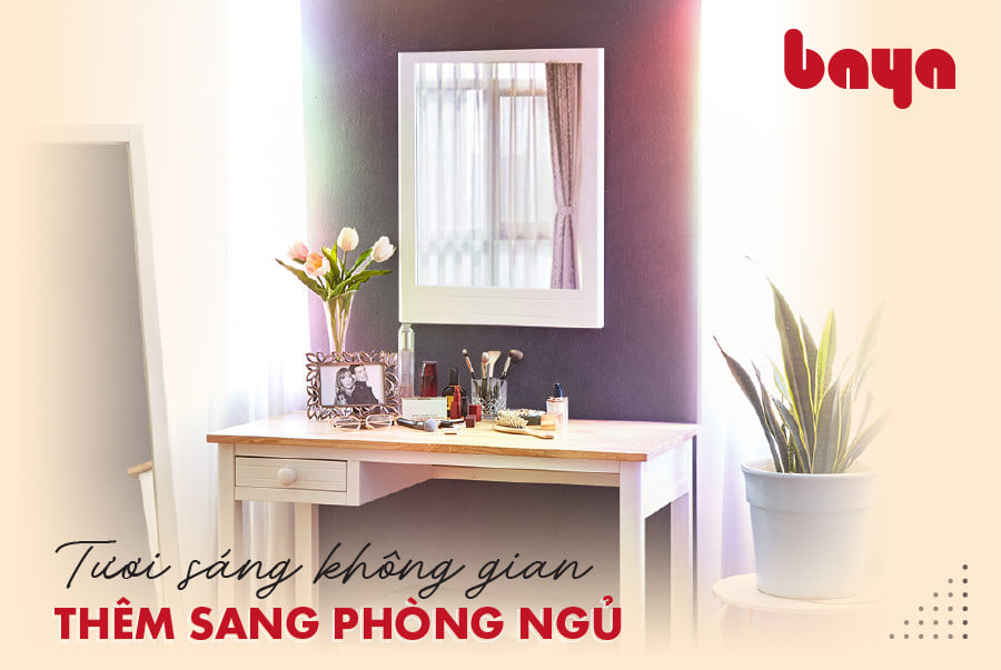 Bàn Trang Điểm Gỗ BAYA ANN-LOUISE Làm Từ Gỗ Keo/MDF Kèm Hộc Kéo Tiện Dụng, Vừa Đẹp Mắt Vừa Đảm Bảo Độ Bền Dài Lâu 1029727