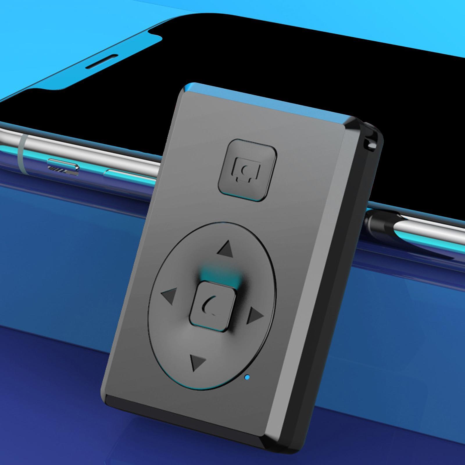 Wireless Bluetooth Camera Shutter Remote Control for Smartphones Black