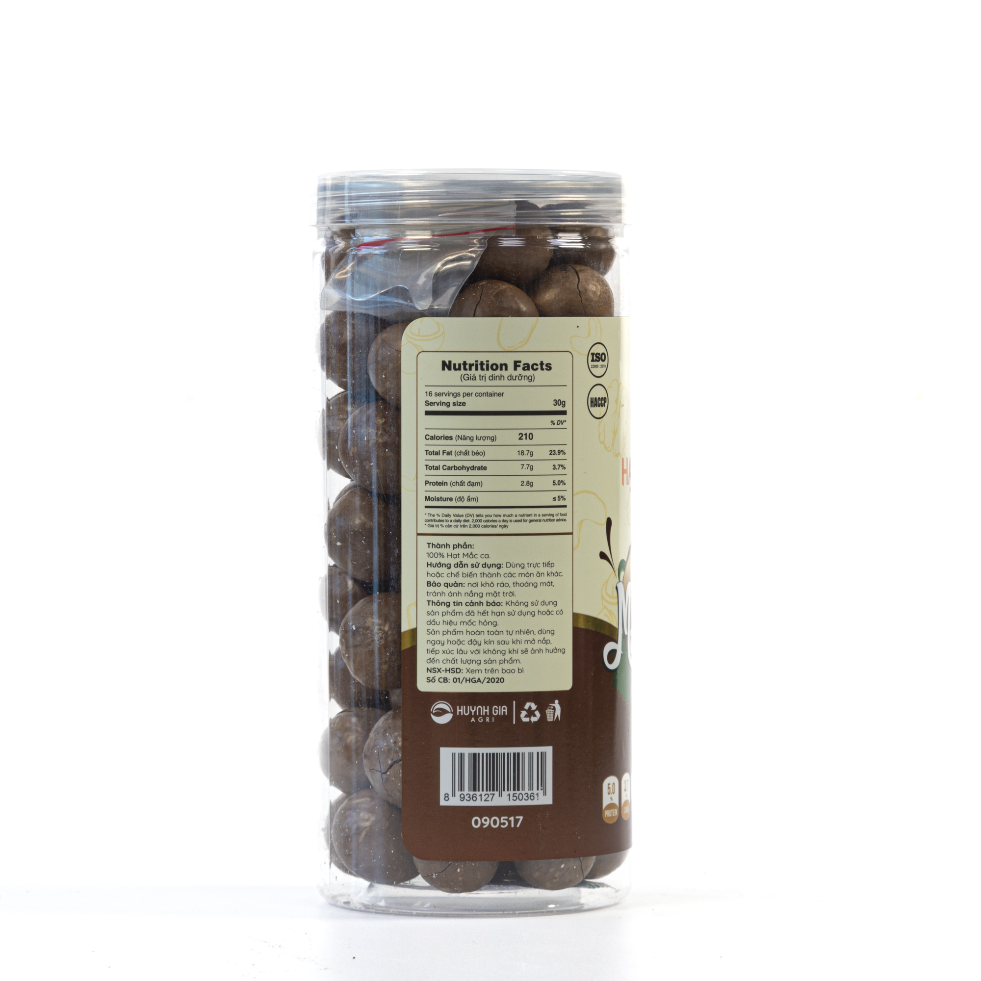 Hạt Mắc Ca Hũ FAMINUTS (500g)