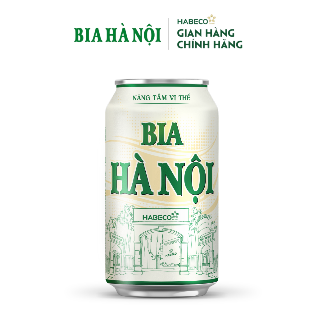 Bia Hà Nội Nhãn Xanh - Thùng 24 lon 330ml 