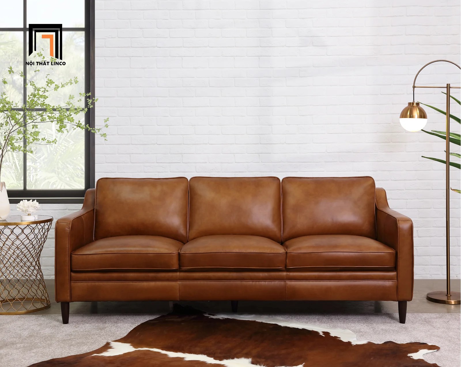 Ghế sofa băng phòng khách gia đình Abbot da nhân tạo