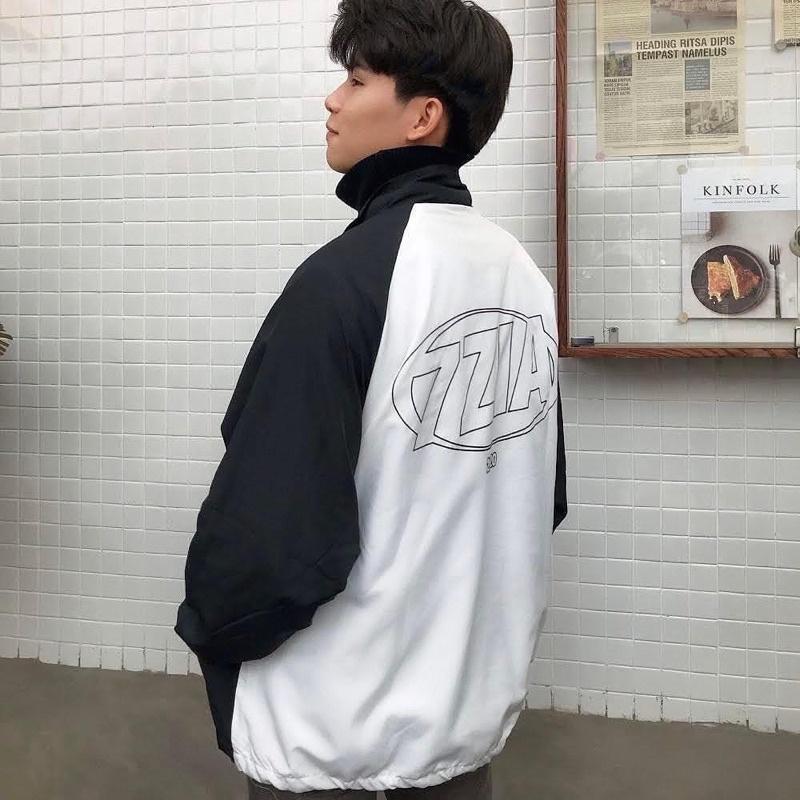 Áo Khoác Dù 2 lớp Form Rộng 7ZIA màu TRẮNG Nam Nữ Unisex Áo Jacket dây kéo Ulzzang Jaystoree