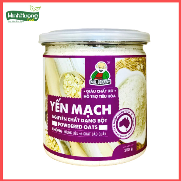 Bột Yến Mạch Nguyên Chất Mr Johnny - Làm sạch da mặt - Hộp 200g