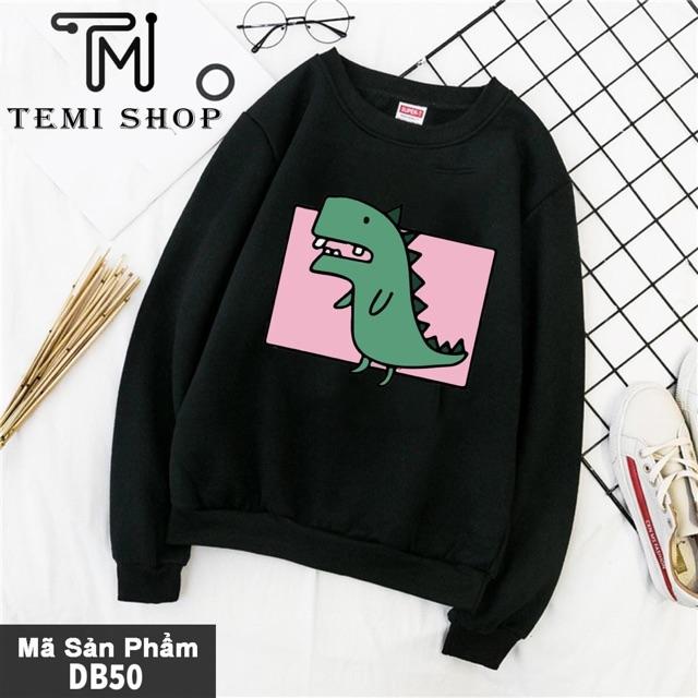 Áo sweater nam nữ có bigsize rồng nhỏ nỉ bông dày mịn